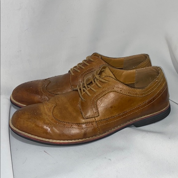 Phifa Light Brown Leather Oxfords Mens Size 11 - Picture 10 of 10